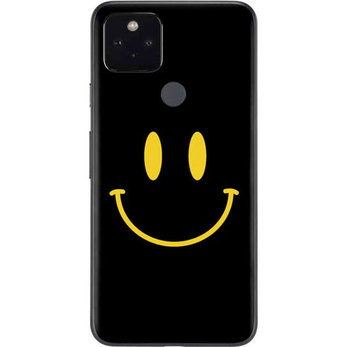 Black Happy Face Google Pixel 4a 5G Skin